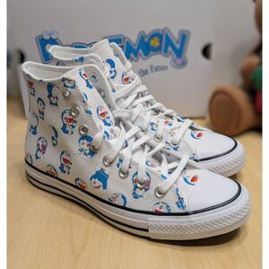 Converse Chuck Taylor All Star Doraemon Cat Robot Unisex High Top Shoes W9 NIB